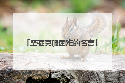 坚强克服困难的名言