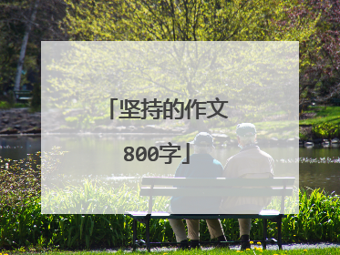 坚持的作文800字