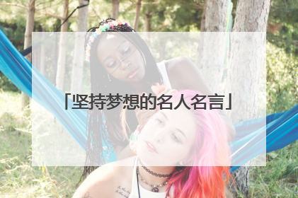 坚持梦想的名人名言