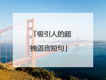 吸引人的超拽语言短句