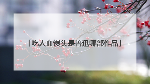 吃人血馒头是鲁迅哪部作品