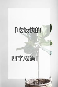吃饭快的四字成语