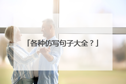 各种仿写句子大全?