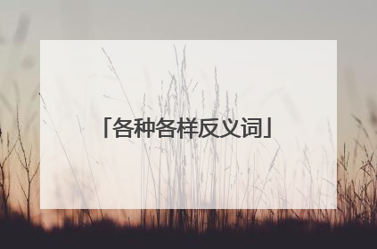 各种各样反义词