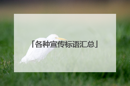 各种宣传标语汇总