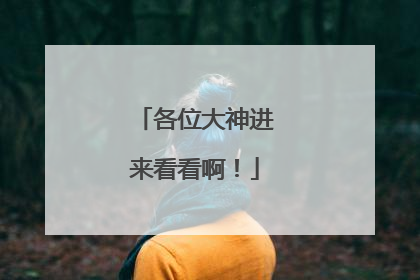 各位大神进来看看啊!