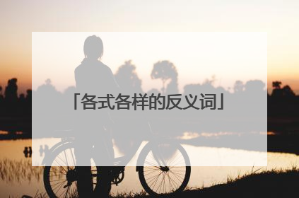 各式各样的反义词