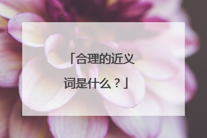 合理的近义词是什么？