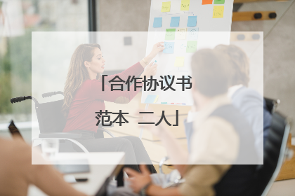 合作协议书范本 二人