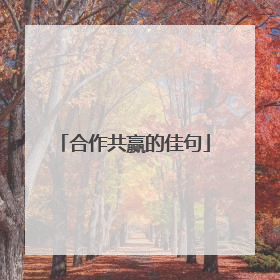 合作共赢的佳句