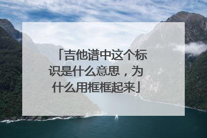 吉他谱中这个标识是什么意思，为什么用框框起来