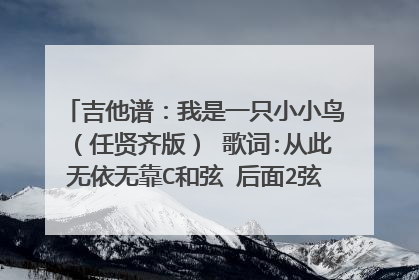 吉他谱:我是一只小小鸟(任贤齐版) 歌词:从此无依无靠C和弦 后面2弦上得5---7 是什么意思?怎么弹出来