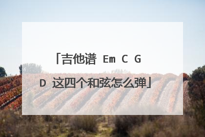 吉他谱 Em C G D 这四个和弦怎么弹