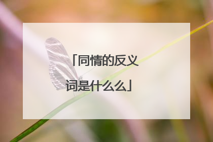 同情的反义词是什么么