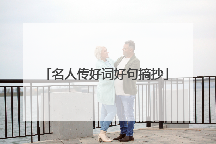 名人传好词好句摘抄