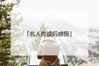 名人传读后感悟