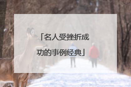 名人受挫折成功的事例经典