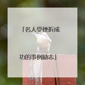 名人受挫折成功的事例励志