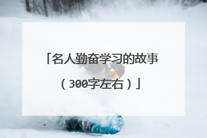 名人勤奋学习的故事（300字左右）