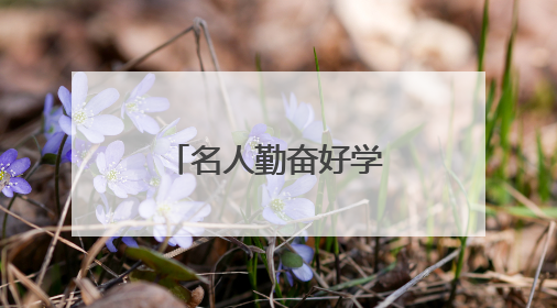 名人勤奋好学的名言欣赏