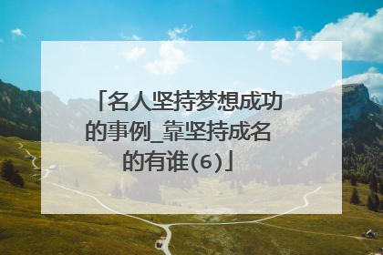 名人坚持梦想成功的事例_靠坚持成名的有谁(6)