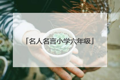 名人名言小学六年级