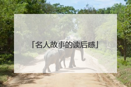 名人故事的读后感
