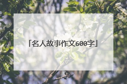 名人故事作文600字