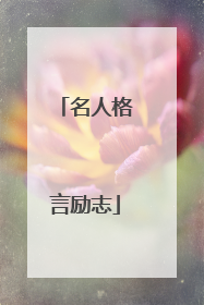名人格言励志