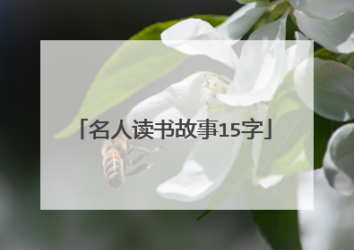 名人读书故事15字