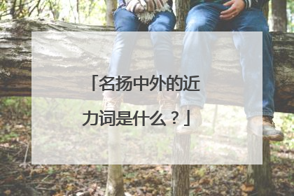 名扬中外的近力词是什么?
