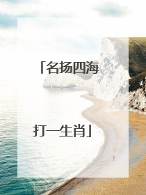 名扬四海打一生肖