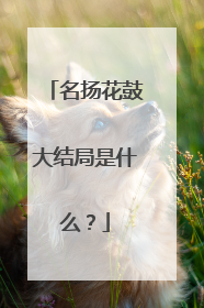 名扬花鼓大结局是什么?