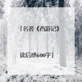 名著《西游记》读后感600字