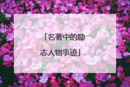 名著中的励志人物事迹