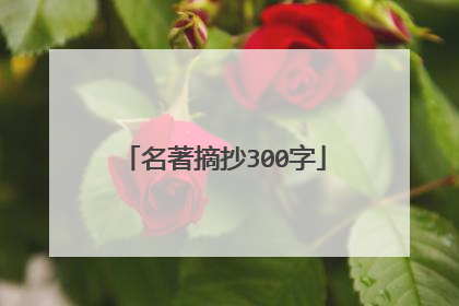 名著摘抄300字