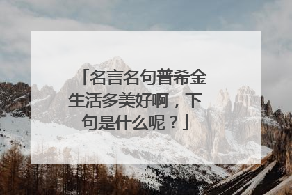 名言名句普希金生活多美好啊,下句是什么呢?