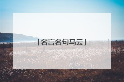 名言名句马云