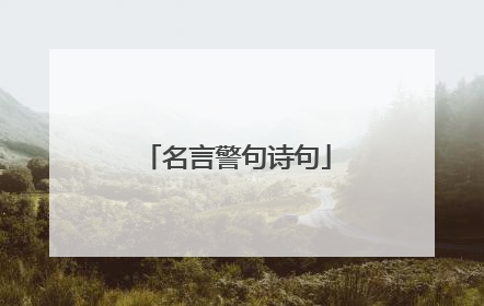 名言警句诗句
