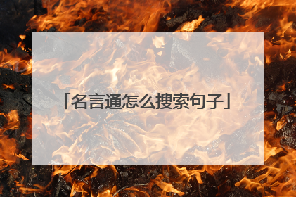 名言通怎么搜索句子