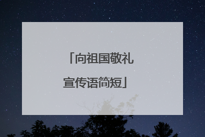 向祖国敬礼宣传语简短