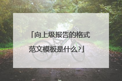 向上级报告的格式范文模板是什么?