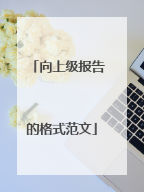 向上级报告的格式范文