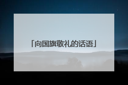 向国旗敬礼的话语