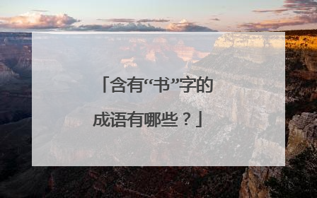 含有“书”字的成语有哪些?