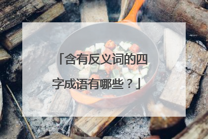 含有反义词的四字成语有哪些?
