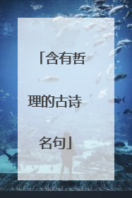 含有哲理的古诗名句