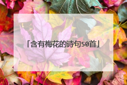 含有梅花的诗句50首
