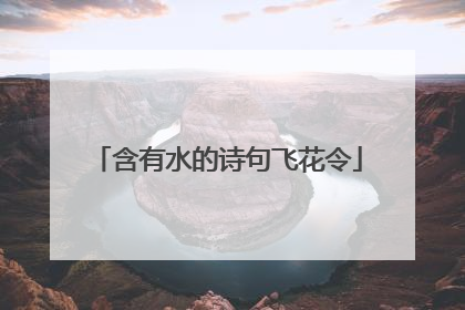 含有水的诗句飞花令