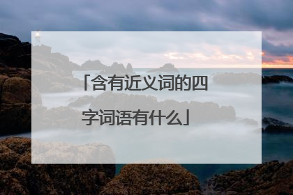 含有近义词的四字词语有什么